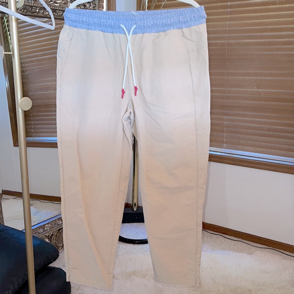 Johnny Was Nylon Taper Leg Workout Pant In Tan